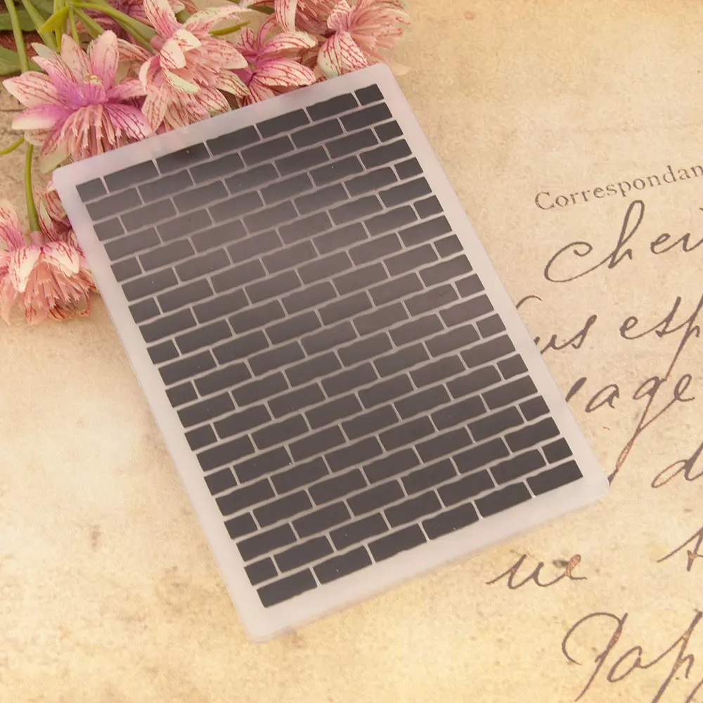 

Wall tiles Embossing folders Plastic Template Stencil for DIY Scrapbooking Making Photo Album Paper Card Crafts Decoration