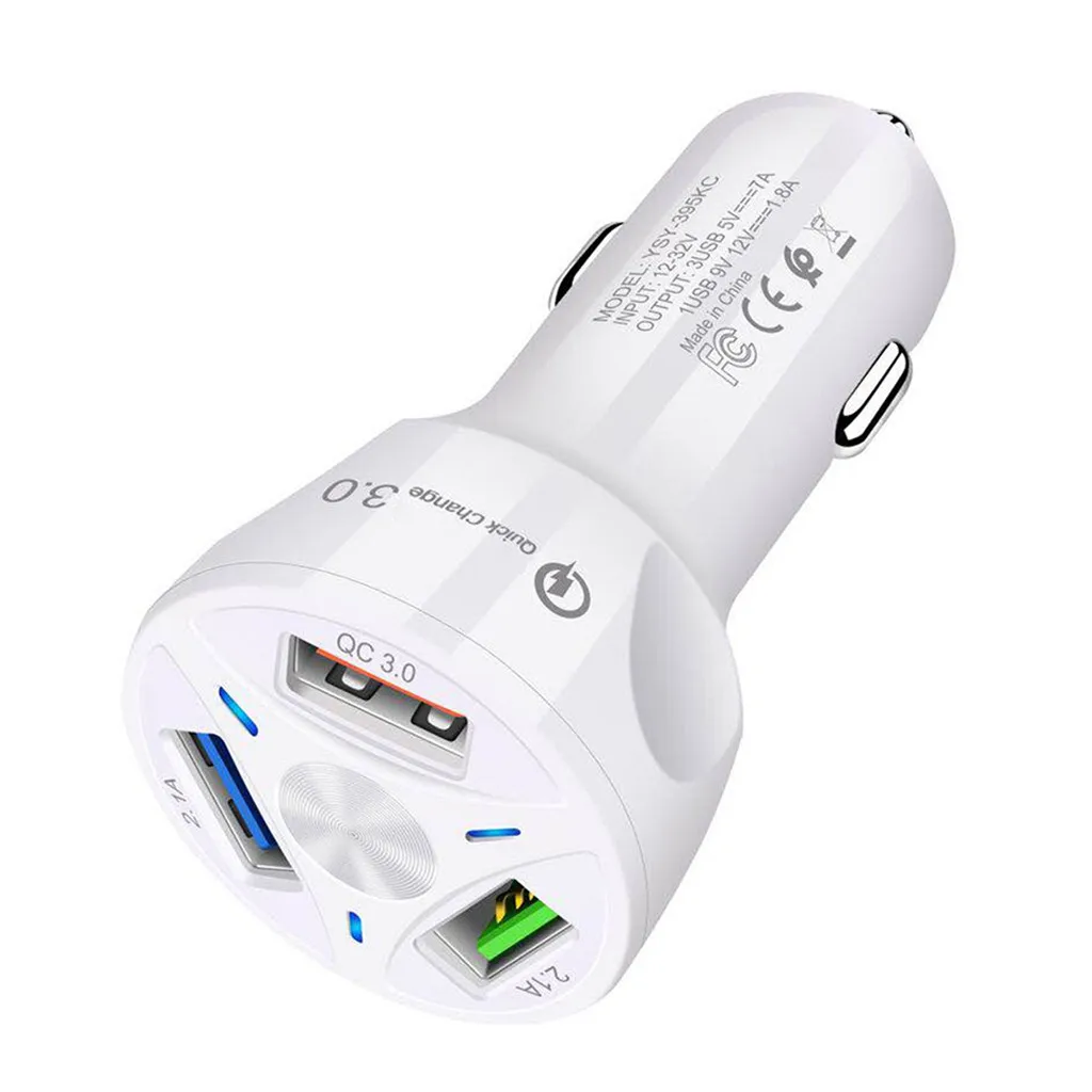 3A Quick Charge 4 0 3 USB Автомобильное зарядное устройство для iPhone Samsung Xiaomi автомобильное