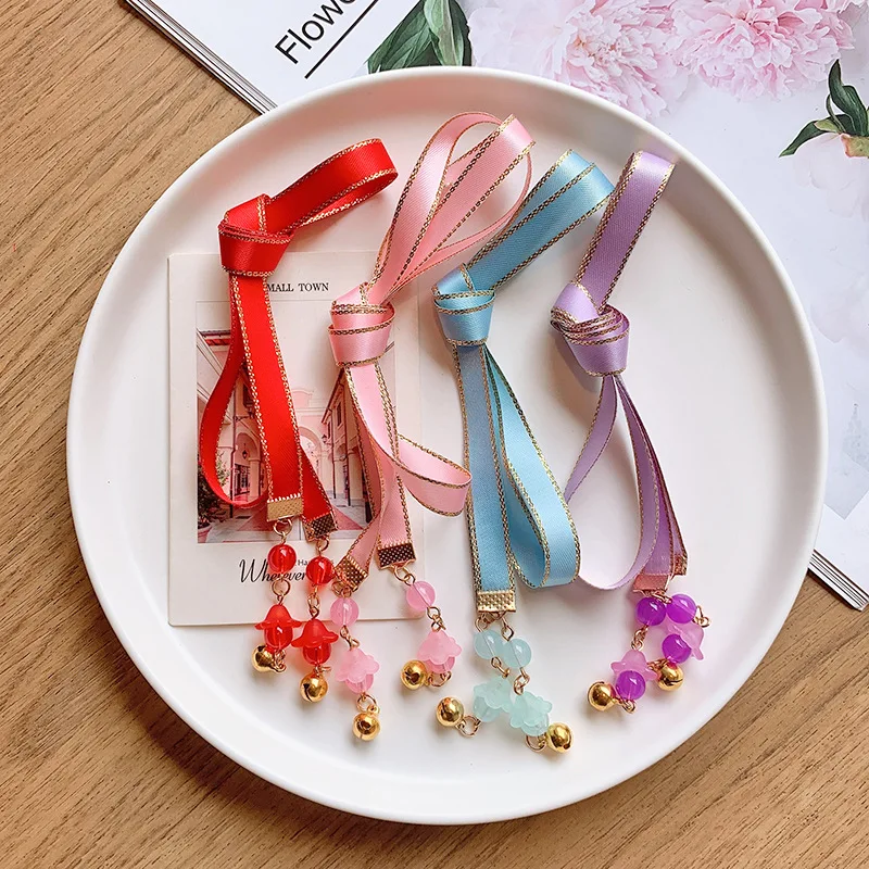 

Повязка для волос с длинной лентой для женщин и девушек, аксессуары для волос, повязка на голову с колокольчиком, тесьма для волос, повязка н...