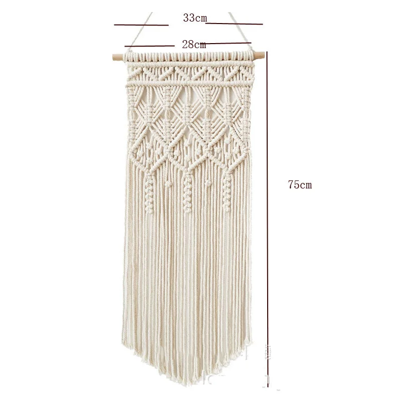 Макраме тканый настенный подвесной гобелен в стиле бохо шикарный богемный
