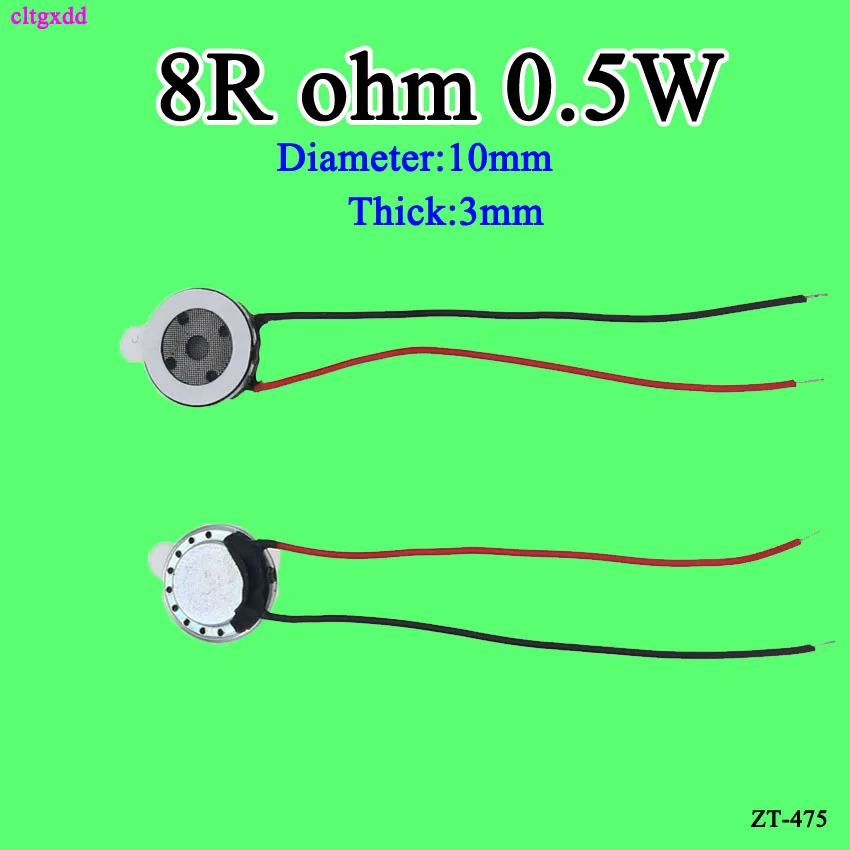 

Cltgxdd 5 шт./лот Новый ультратонкий динамик 8 Ом 0,5 Вт 0,5 Вт 8R Диаметр динамика 10 мм 1 см толщина 3 мм с проводом