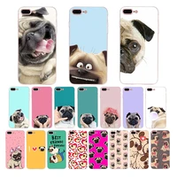 houstmust cute pug soft silicone cover for iphone x xr xs max 7 8 6s 6 plus 5s 5 10 se case shell cartoon pet dog funny design