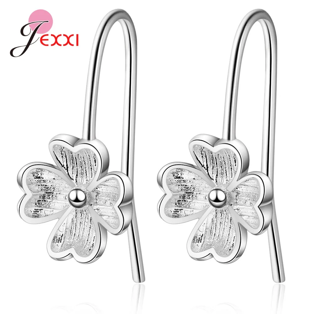 

New Arrivals Statement Women 925 Sterling Silver Flower Zircon Piercing Hoop Earrings Plant Loop Huggies Earring Jewelry