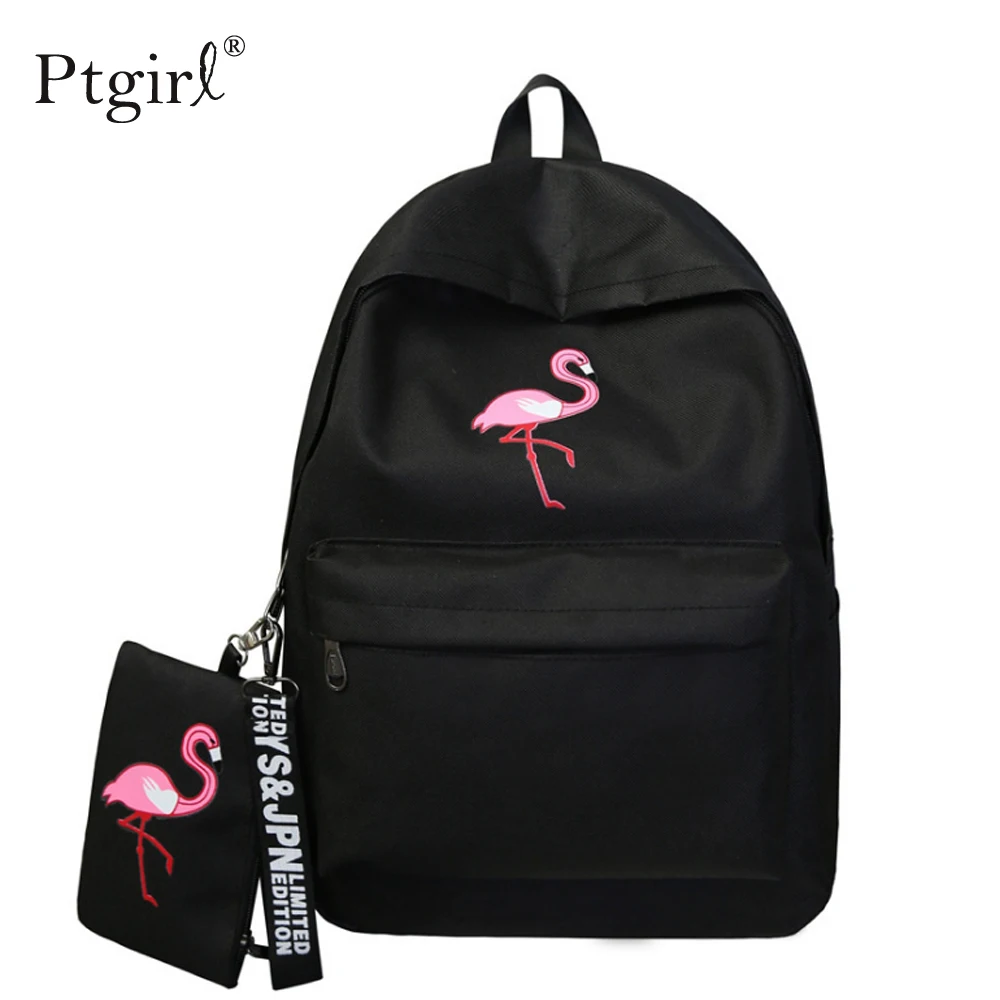 Женский рюкзак с принтом фламинго водонепроницаемый для ноутбука Ptgirl подростков