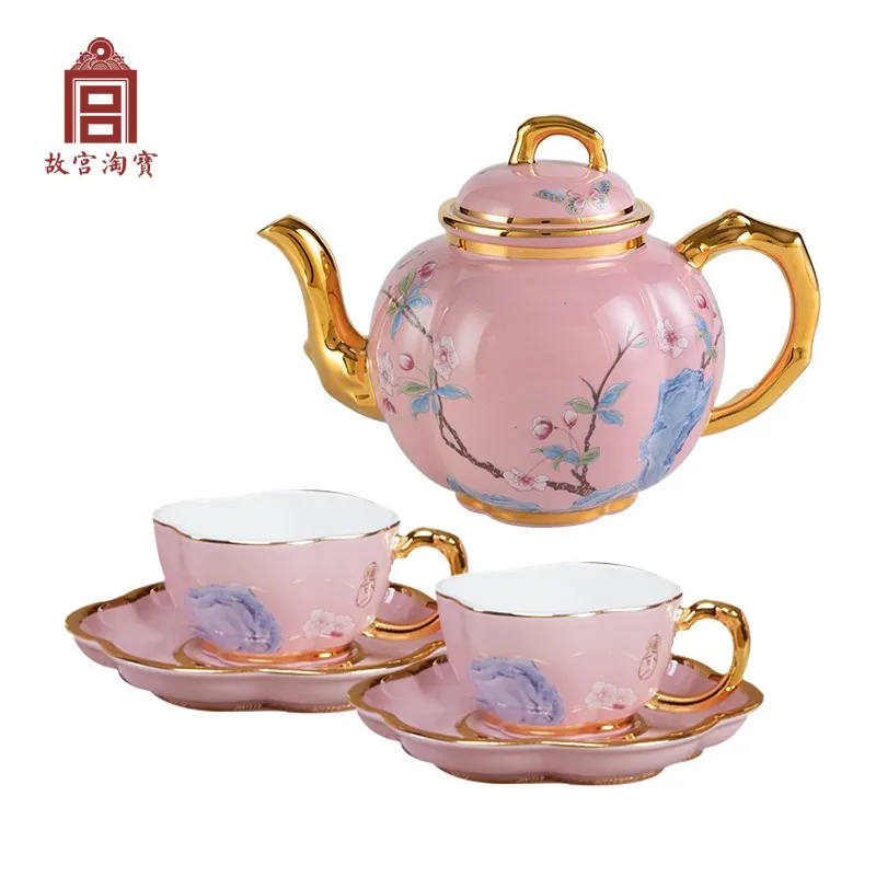 Small Golden Branch Tea Set Teapot Cup Home Birthday Gift Cultural Creative | Дом и сад