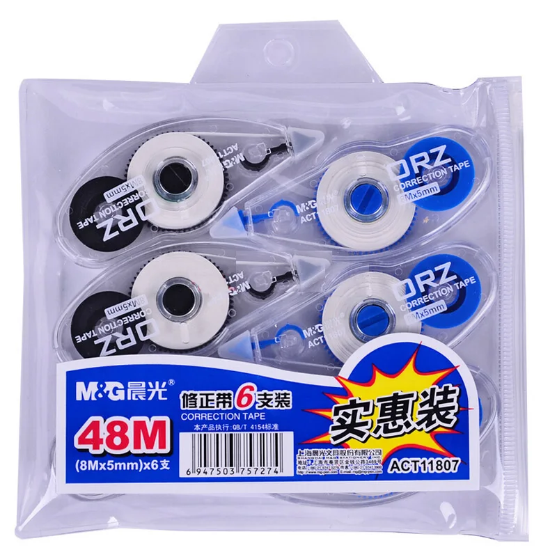 

36pcs/lot 8M M&G Correction tape Creative modeling students kawaii 6m School supplies Office stationery