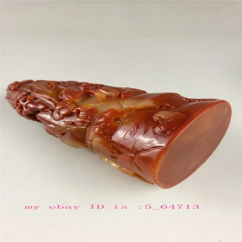 China Shoushan Stone Old Hand Carved Decoration Statue | Дом и сад