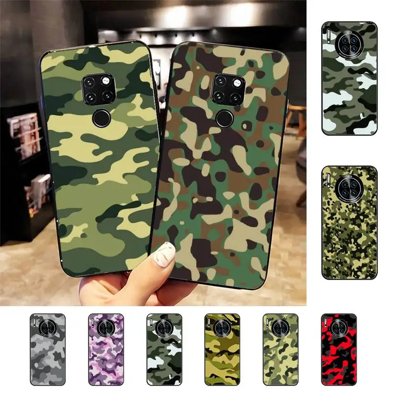 

Army Green Camouflage Phone Case For Huawei Nova3I 3E mate20lite 20Pro 10lite Luxury funda case