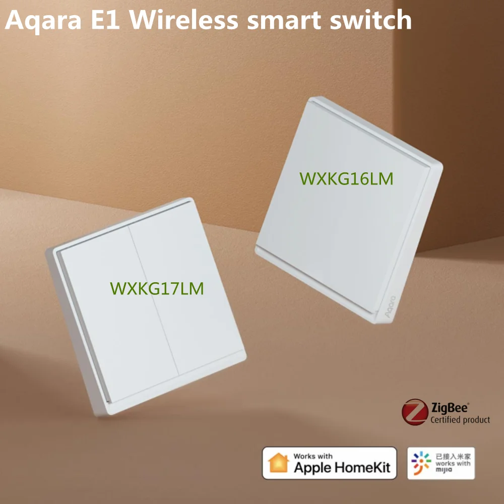 

Новый беспроводной переключатель Aqara E1, работает с приложением Aqara Home, Apple Homekit с приложением Mijia apple 1, Zigbee, поддержка шлюза E1/M1S/Company P3