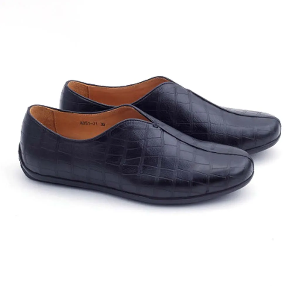 

ourui true deerskin male leisure Leather shoes black men shoes