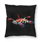 Квадратная декоративная наволочка под заказ в форме НЛО-робота, двухсторонняя наволочка золотого цвета для автомобиля