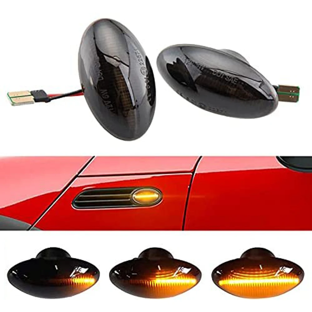 

2 шт., динамическая фонарь с боковым ретранслятором для BMW MINI Cooper R50 R52 R53 2002-2008