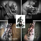 Nu-TATY Водонепроницаемая Временная наклейка кровожадный волк Одинокий волк 15x21 см тату стикер с большим рисунком