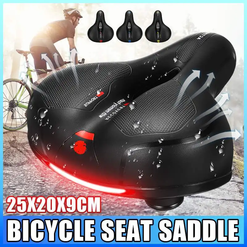 

Road Bike Saddle Rainproof PU Surface Soft Memory Sponge Shockproof Bike Seat MTB Saddle Reflective Bicycle Saddle Seat