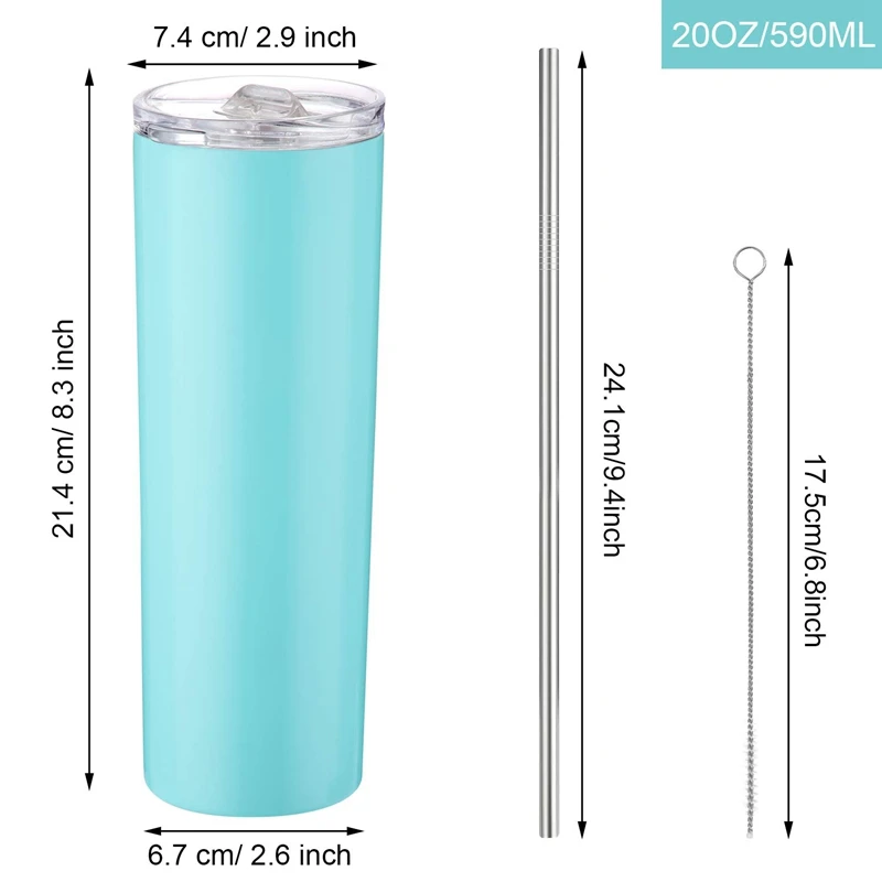 4 упаковки Классический практичный 20 унций из нержавеющей стали с двойной