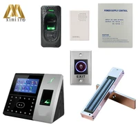 face access control fingerprint card time attendance with lockpower supplyfingerprint readerdoor bellexit button