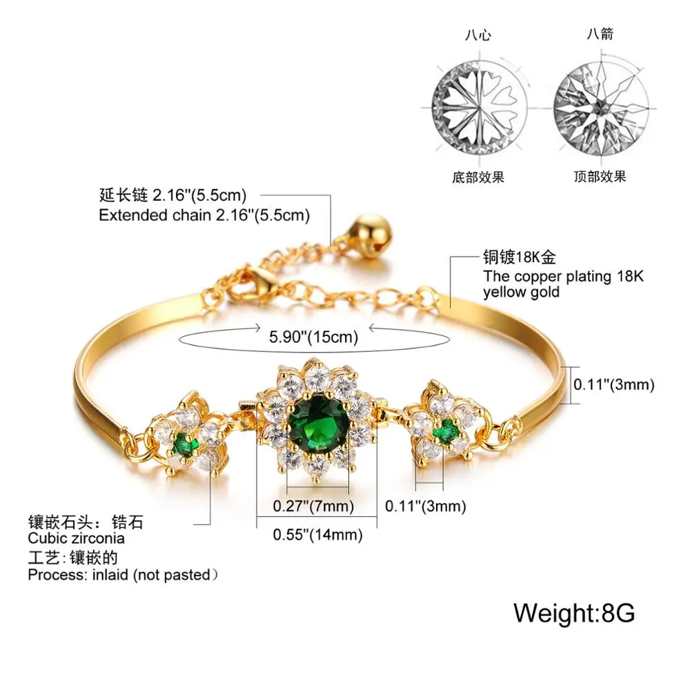 

Brand women bracelet Roman sparkling zircon Bridal Bracelet European American fashion crystal chains infinify charms luna wrap
