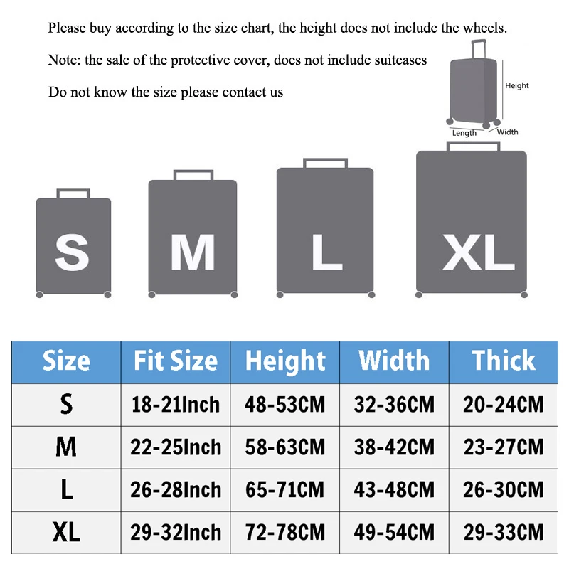 Эластичный чехол для чемодана на колесиках 18 32 дюйма|Принадлежности путешествия|