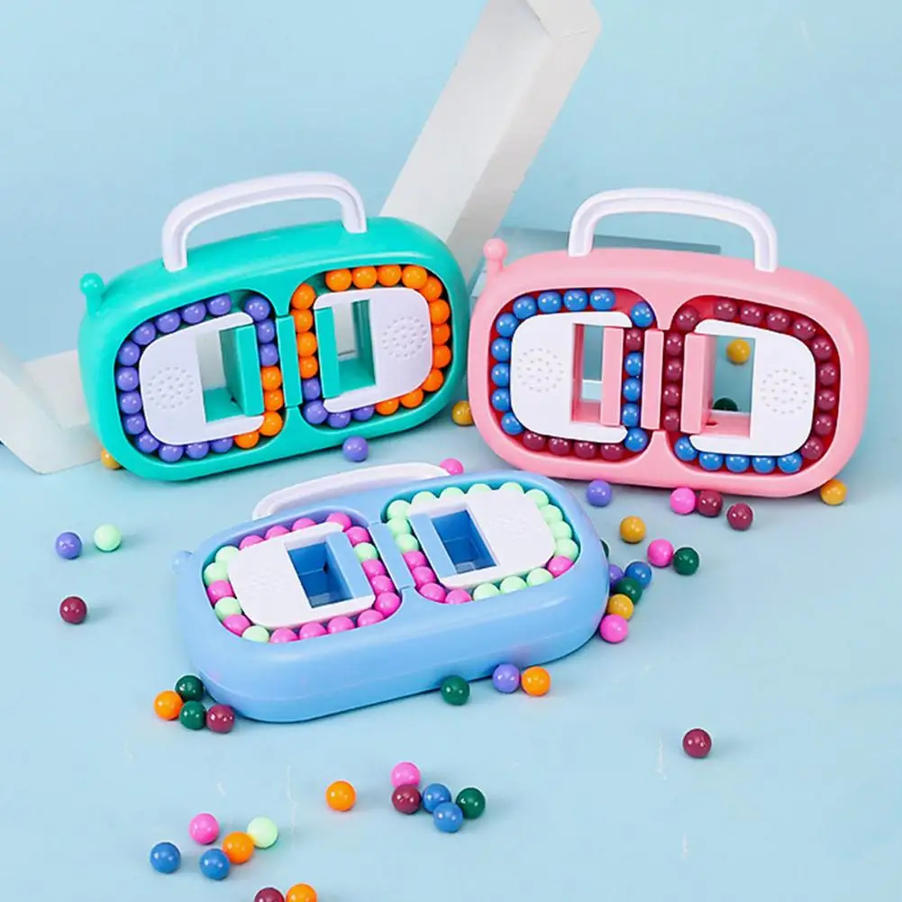 

Magic Bean Rotating Cube - Decompression Intelligence Puzzle Small Beads Portable Educational Toys Great Decompression Game