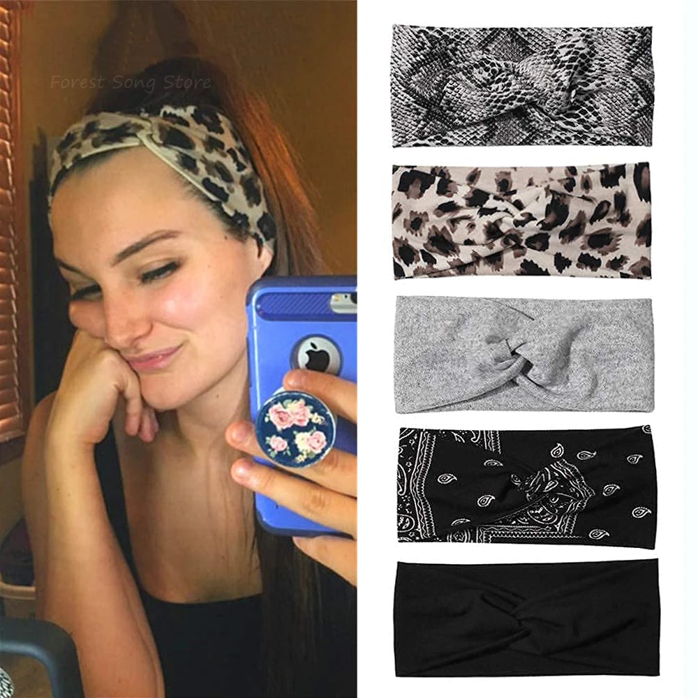 Повязка на голову женская эластичная мягкая однотонная |