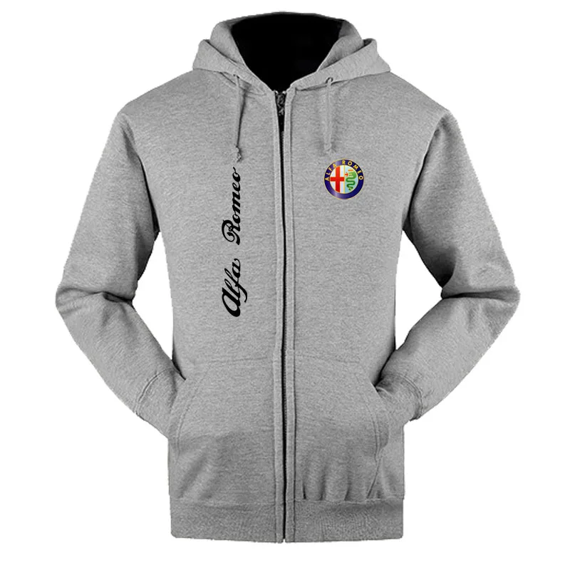 

2021 New Fashion Alfa Romeo Zipper Hoodies Men Fashion Coat Fleece Jacket Unisex Man/Women zipper Sweatshirts
