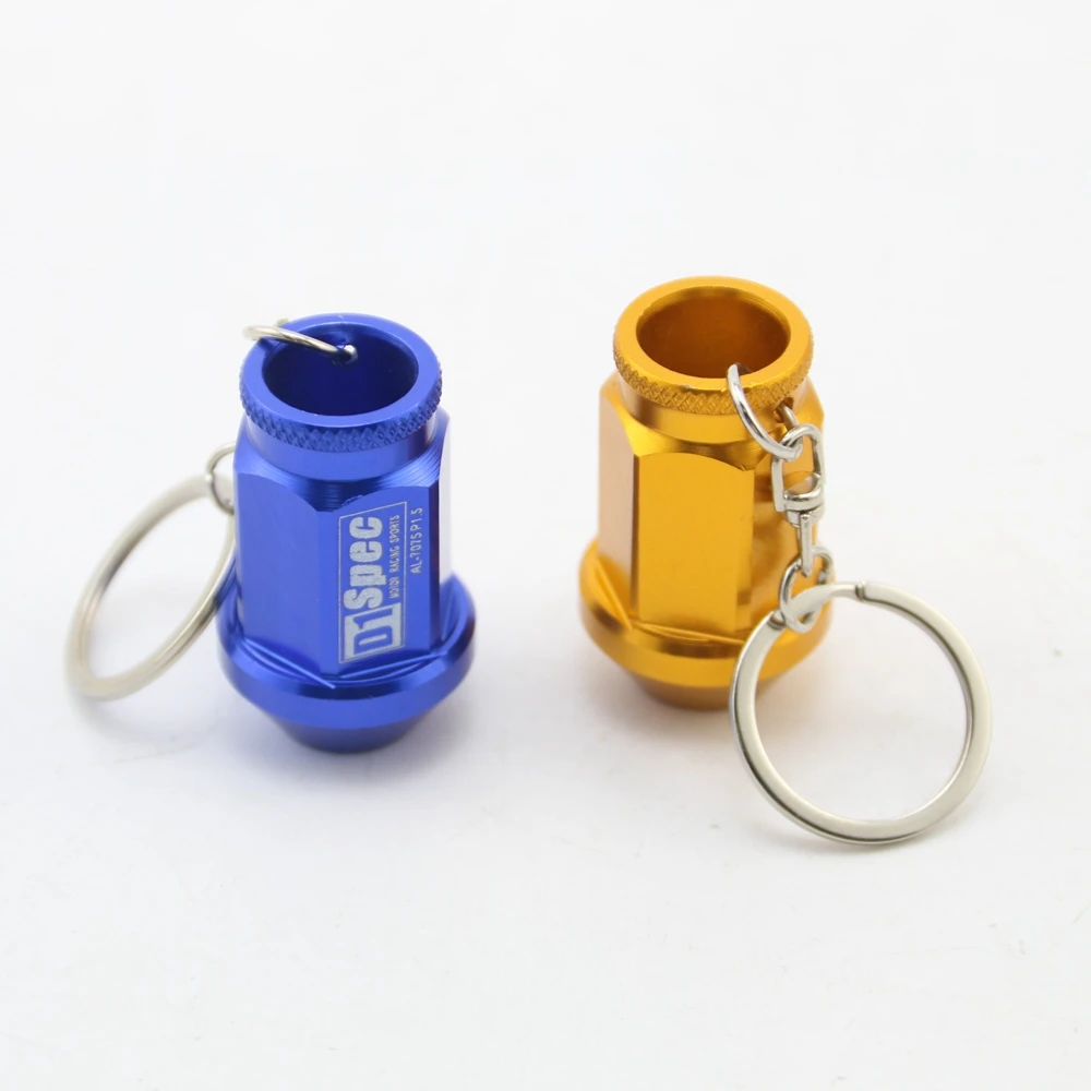 

1pc Car Nut Keychain Metal Keyring Key Chain Ring