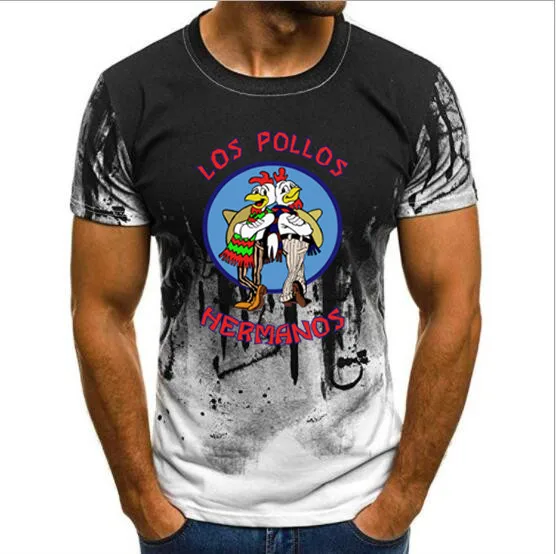2019 Новый LOS POLLOS Hermanos футболка цыпленка футболки для братьев тесемок уличная Harajuku