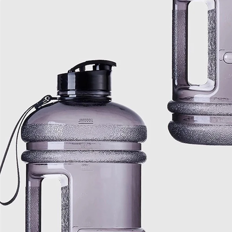 

2.2L Large Capacity Fitness Camping Sport Water Bottle Free Flip Cover Drinking Port 70oz Gym Handgrip kettle