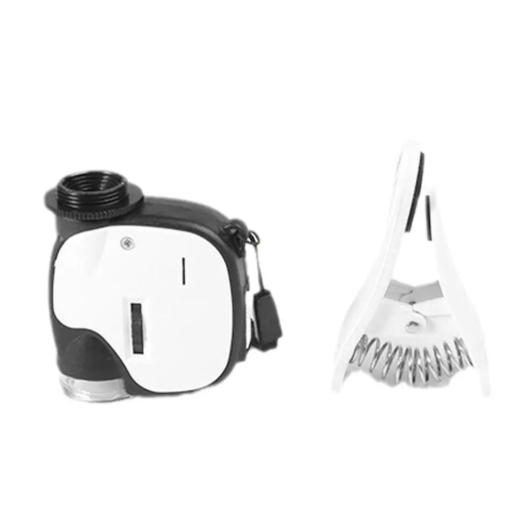 

55 Times Portable Mini Microscope With LED Lamp UV Antique Jewelry Identification High Power Magnifying Glass