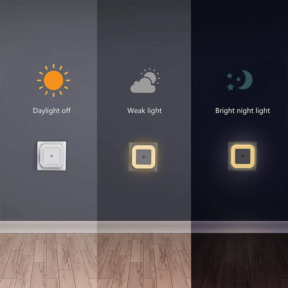 Светодиодный светильник Twi с датчиком Ночной теплая белая розетка