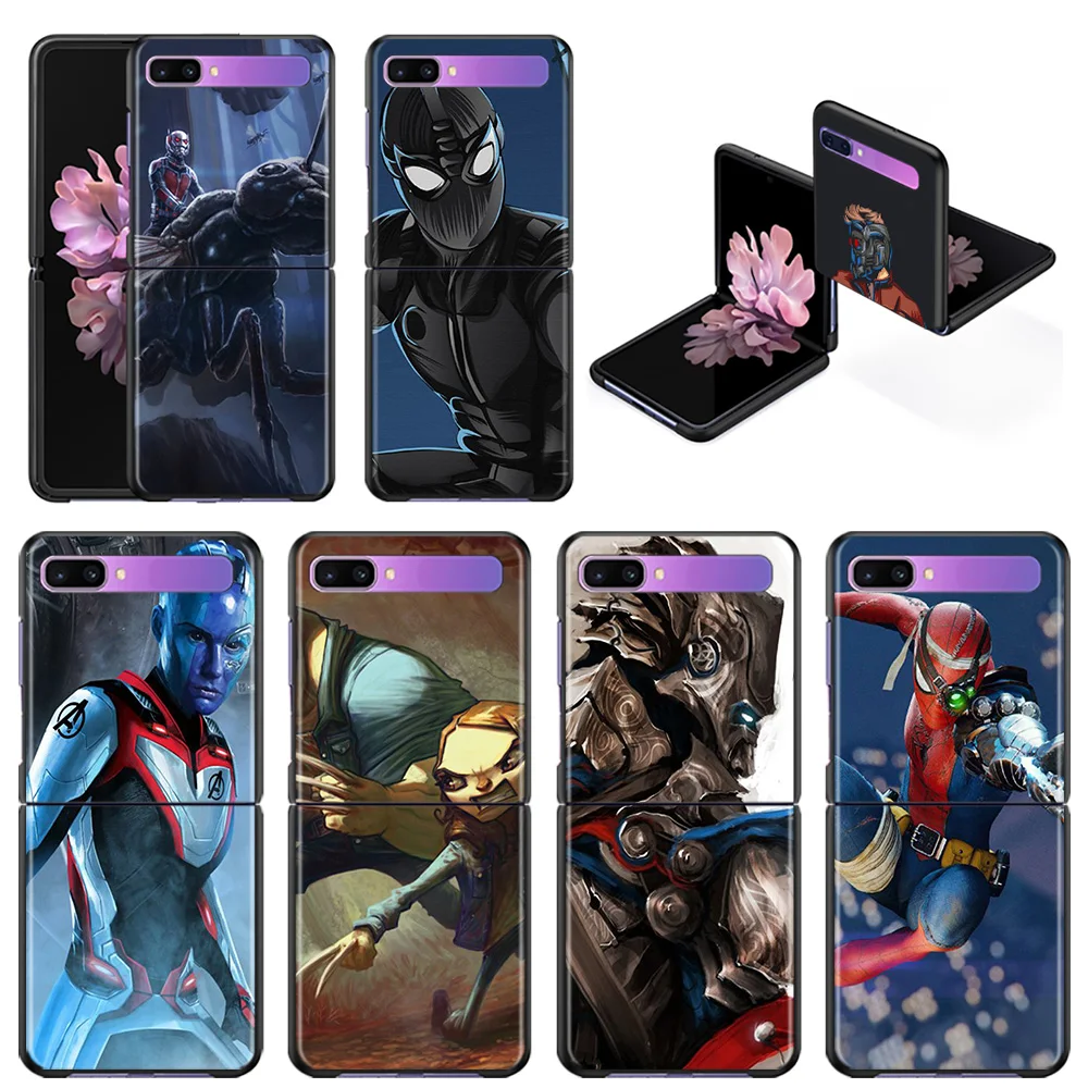 

Marvel Ant-Man Balck Phone Case For Samsung Galaxy Z Flip3 5G z flip 3 Case Hard PC Folding Protective Back Coque