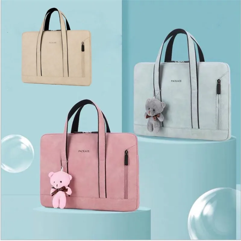 

Laptop Bag Women Briefcase Fashion Waterproof Computer Sleeve Case For 12 13.3 14 15 15.6 inch Female Handbag