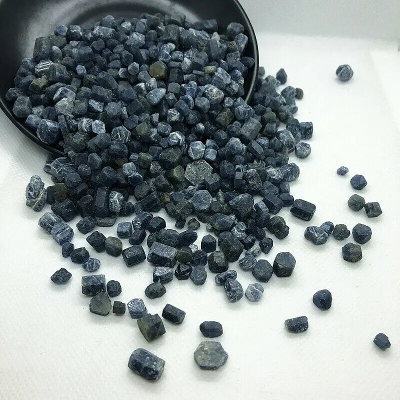 

Wholesale 50g 5-7mm Rare Natural Blue Sapphire Corundum Rough Specimen Mnerals Healing Stones and Crystals