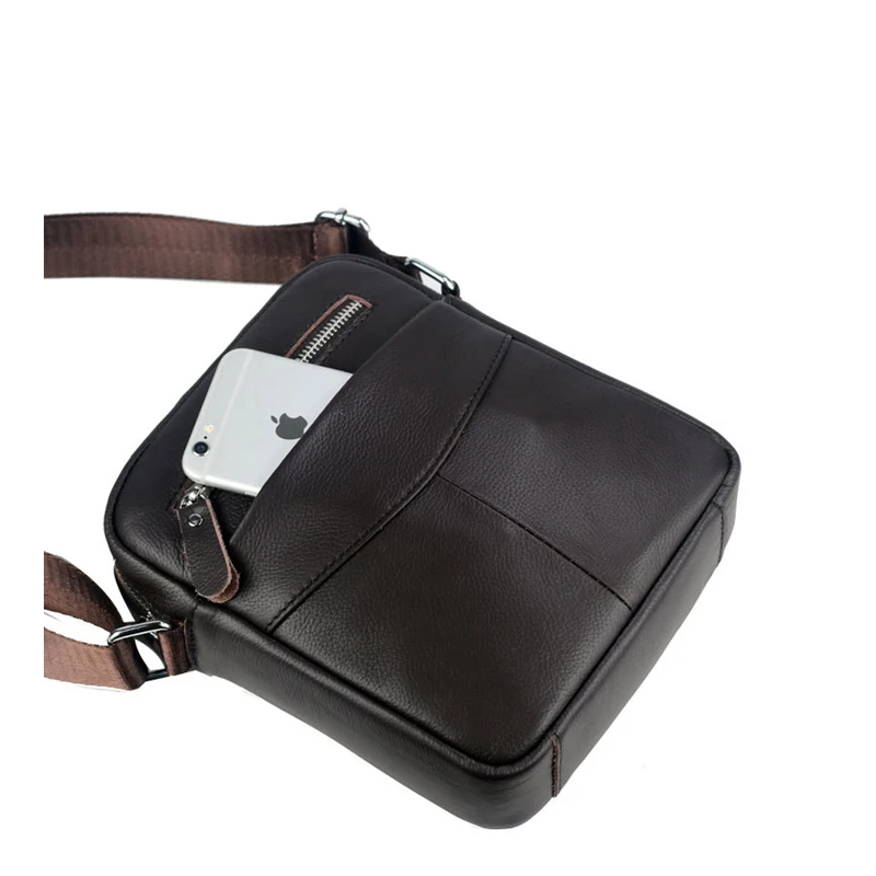 Сумка-мессенджер мужская из натуральной кожи брендовая деловая Повседневная