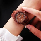 Часы наручные мужские из нержавеющей стали, Модные нейтральные кварцевые, с имитацией дерева, без логотипа