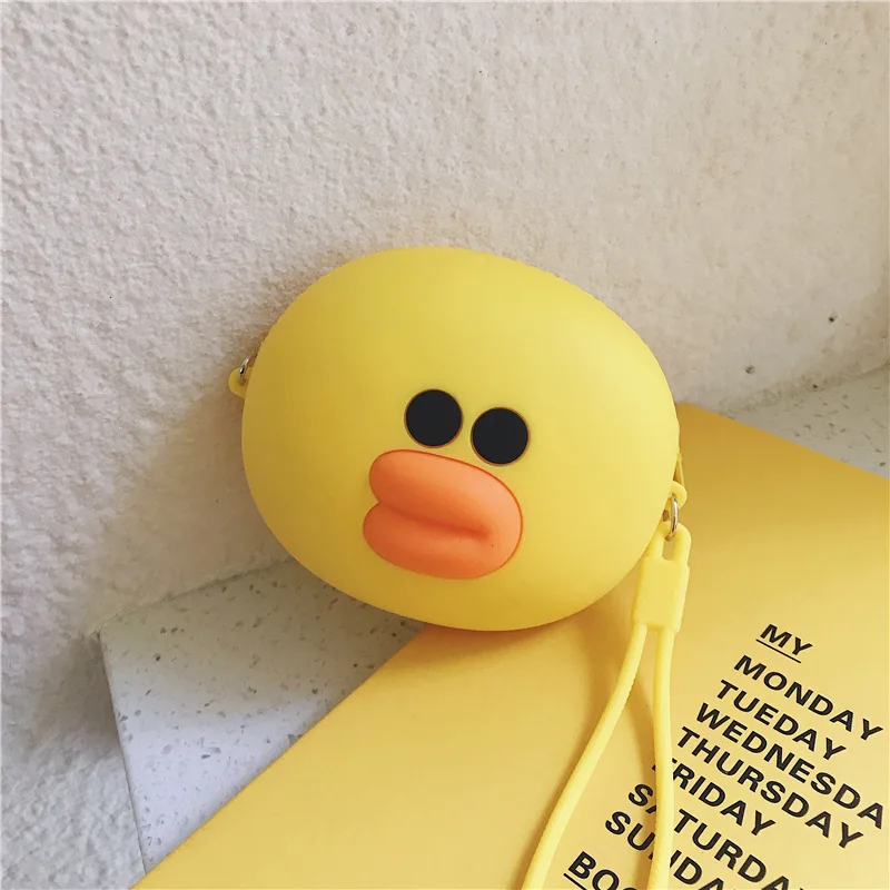 1216077 Мультяшная модная силиконовая мини сумка Crobody креативная монета Хранение Кошелек для подростка девочка мультфильм молния водонепроницаемая сумка на цепочке - Цвет: 1216077