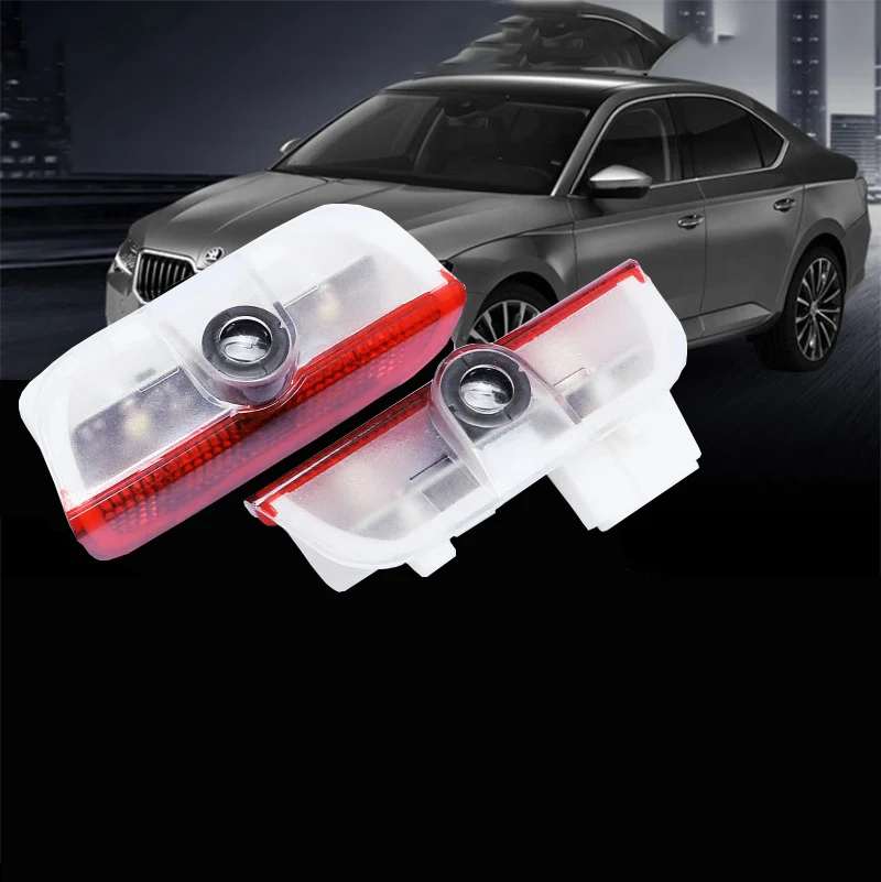 

2pcs M10321 Decoded LED Logo Light Car Door Courtesy Ghost Shadow Projector Lights New for SKODA Welcome Light 12V Cn(origin) 3W