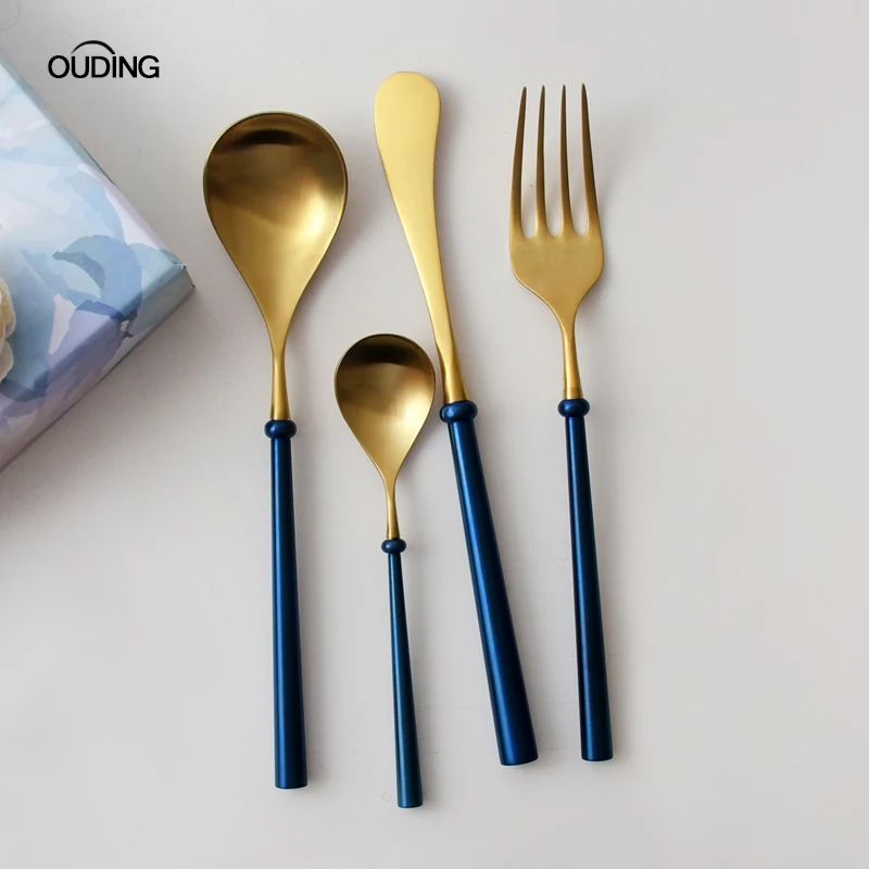 Набор столовых приборов из нержавеющей стали в стиле ретро 4 шт.|Столовые сервизы|