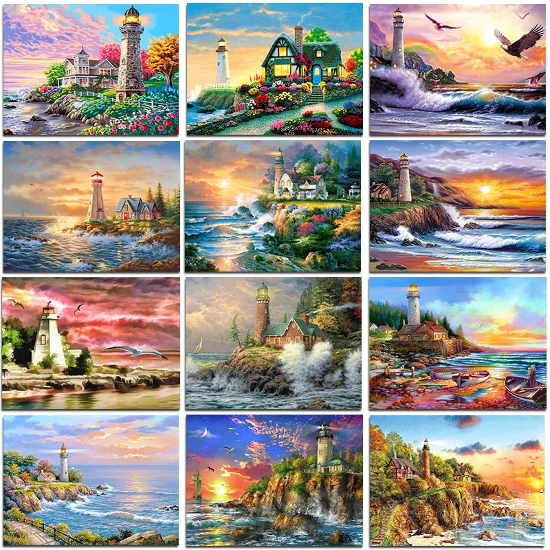 

Набор для алмазной живописи AB, Алмазная мозаика 5D «сделай сам» с квадратными стразами, украшение для ландшафта