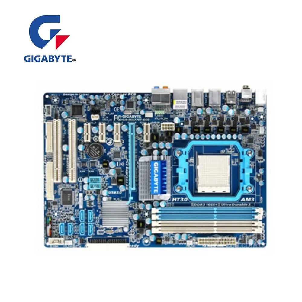 Для GIGABYTE GA MA770T UD3 компьютера USB 760 материнская плата AM3 DDR3 для AMD 770G б/у десктопная