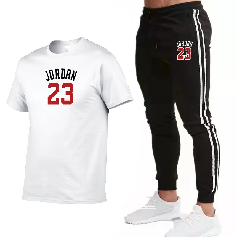 

Summer Sports Tide Brand Suit Men's Casual Sportswear Fitness Shorts Running Play Quick-drying Tide Short-sleeved T-shirt Trouse