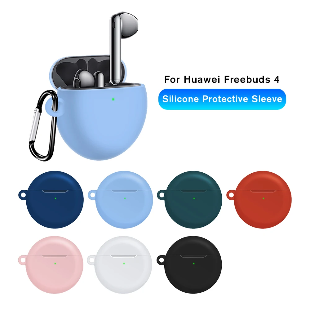 

Защитные чехлы для беспроводной гарнитуры Huawei FreeBuds 4 2021, мягкий силиконовый чехол с крючком для Huawai Wuawei Free Buds FreeBuds4