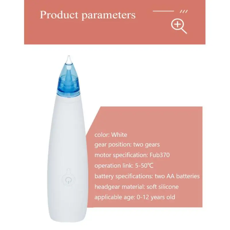 

Electric Nasal Aspirator For Newborn Infant Safe Detachable Silicone Snot Sucker Toddler Kids Nose Cleaner Baby Health Care