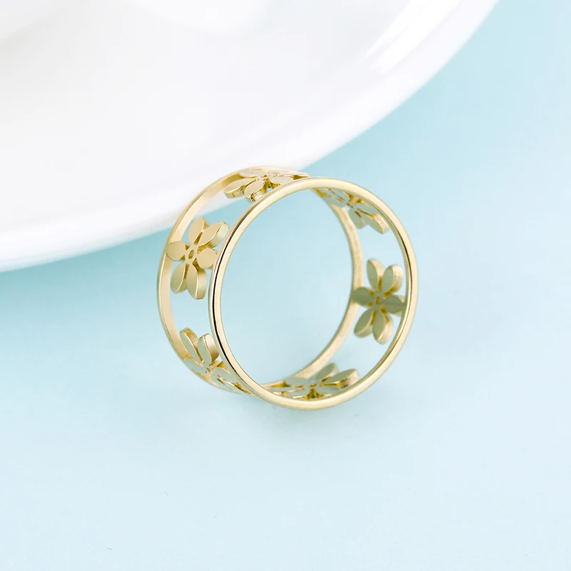 Unift изысканное открытое женское кольцо с цветами мандалы элегантное красивое