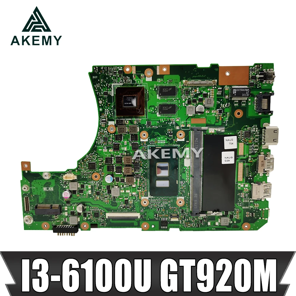

Akemy X556UJ i3-6100 CPU GT920M 2GB N16V-GM-B1 4GB RAM Mainboard REV 2.0 For Asus X556UJ X556UV Laptop Motherboard test 100% ok