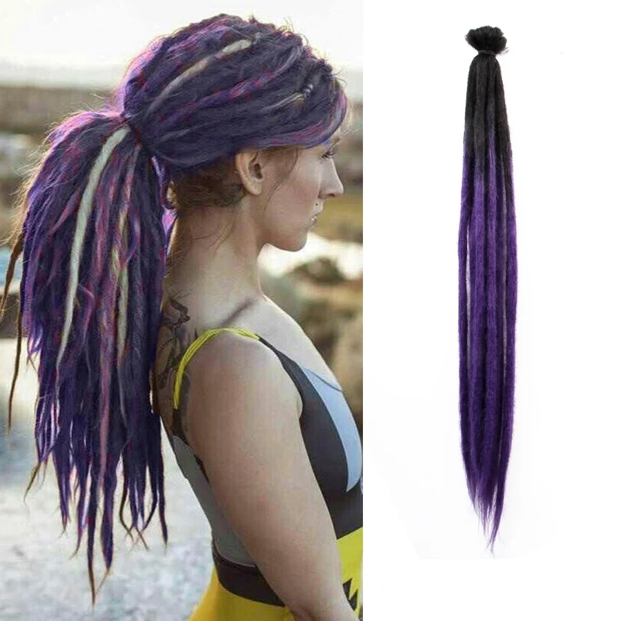 

Alileader Synthetic Dread Locs Ombre Hand Made Dreadlock 20" Crochet Braids Extensions Hair For Women Braiding Hair 42 Colors