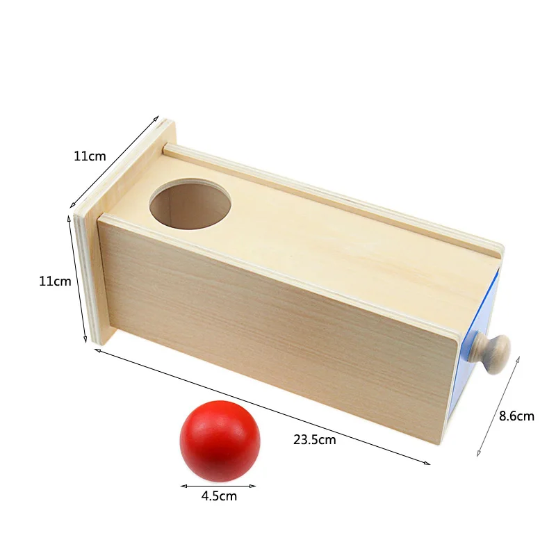 toddler wood montessori match permanent ball box round rectangular box coin box toys for children unisex baby 12 month boys girl free global shipping