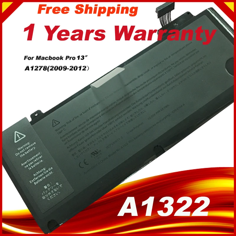 Аккумулятор A1322 для Apple Macbook Pro 13 &quotA1278 Mid 2009/2010/2011/2012 | Компьютеры и офис