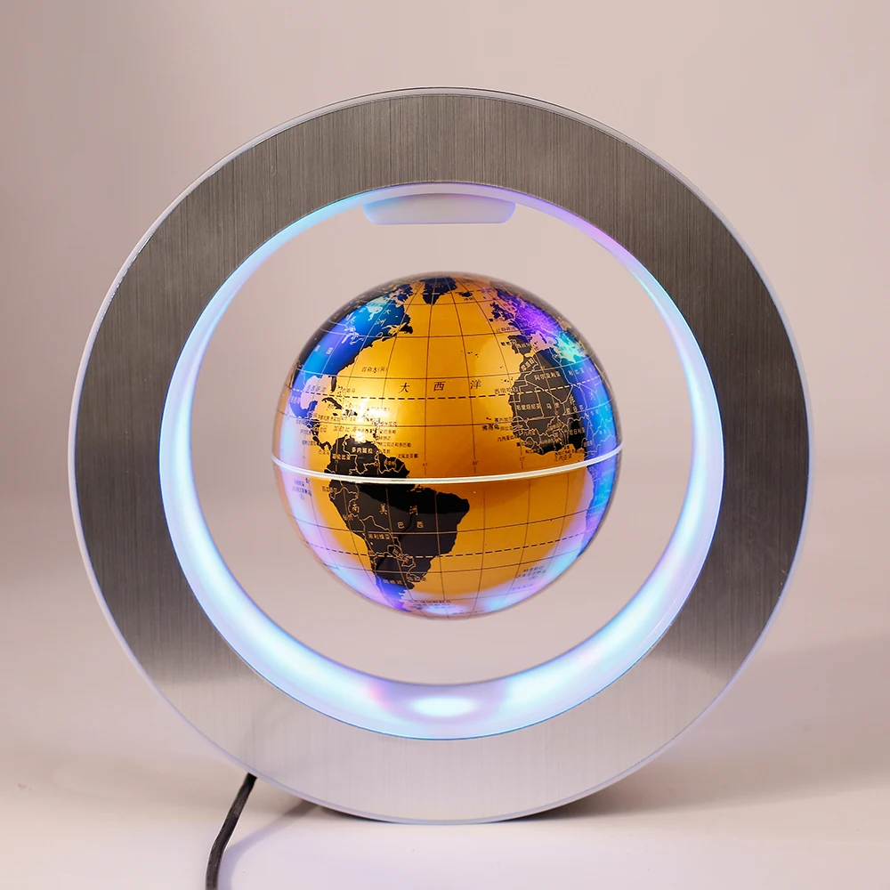 Магнитная левитация плавающая вращающаяся шара 4/ 6 дюймов 7 меняющихся цветов