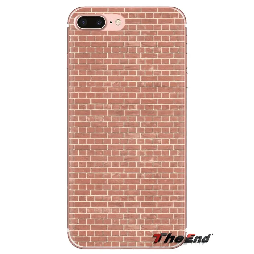 Transparent Soft Shell Covers For Xiaomi Redmi 4A S2 Note 3 3S 4 4X 5 Plus 6 7 6A Pro Pocophone F1 Brick Wallpaper |